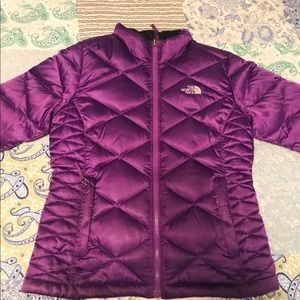 Authentic The North Face Quilted Jacket Purple